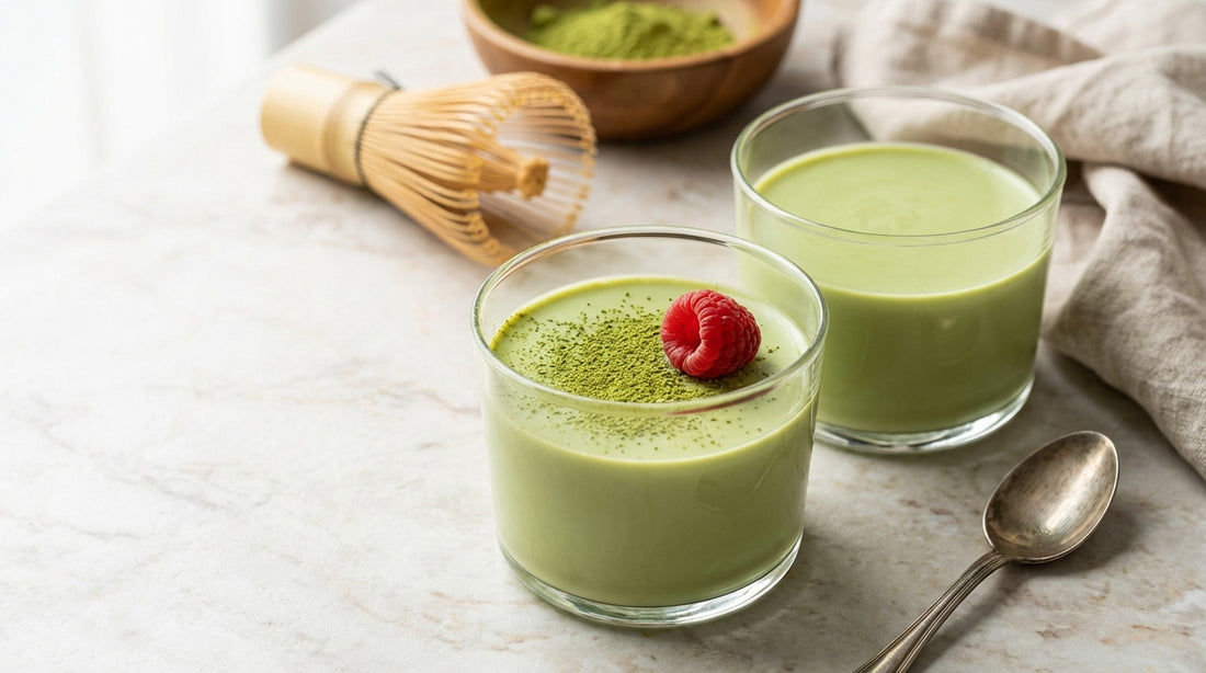 Here is a detailed image description designed to generate a high-quality, photorealistic result suitable for a food blog header.

### Image Description for AI Generation

**Subject & Composition:**
A high-angle, eye-level close-up of two elegant, clear gl