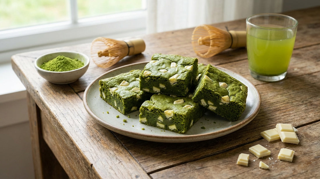 Saftige Matcha Brownies mit weisser Schokolade: Das einfache Rezept